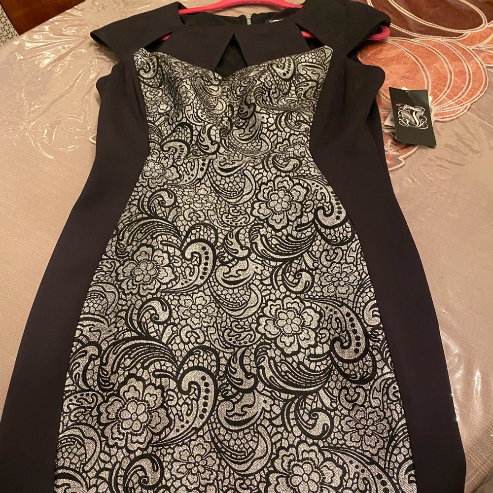 Black and silver dress